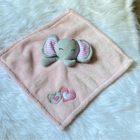 Baby Gear Security Lovey Blanket Pink Size 15x15 Elephant